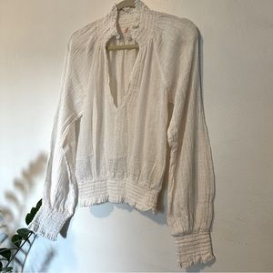 Free People Woven Blouse Sz XL